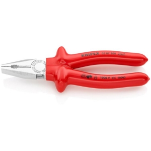 Knipex 03 07 200 Combination Pliers chrome-plated 200mm dipped Insulation